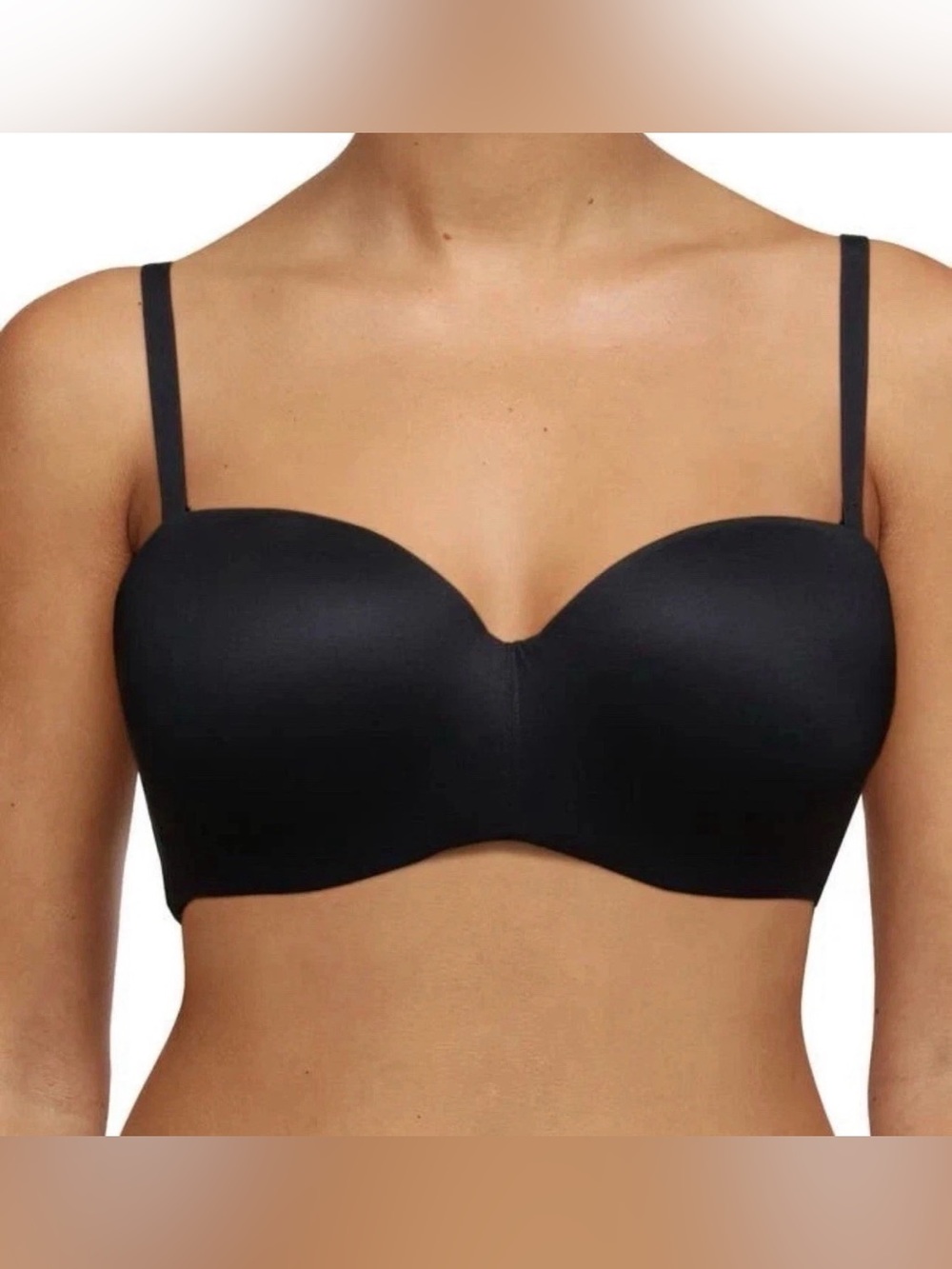 New Chantelle Bra 36DD Norah Comfort Adjust Strapless Convertible Black 13F50